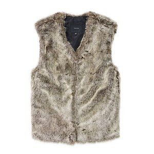 ARITZIA TALULA Faux Fur Vest - XS (Grey)